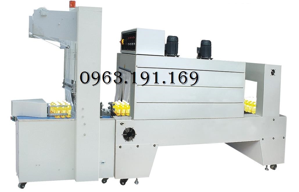 M&aacute;y cắt d&aacute;n v&agrave; co m&agrave;ng lốc chai đồ uống, nước suối, sữa chua uống...